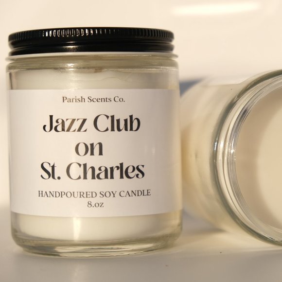 A New Orleans Candle by Parish Scents 8 OZ - Jazz Club on St. Charles - Picture 6 of 6